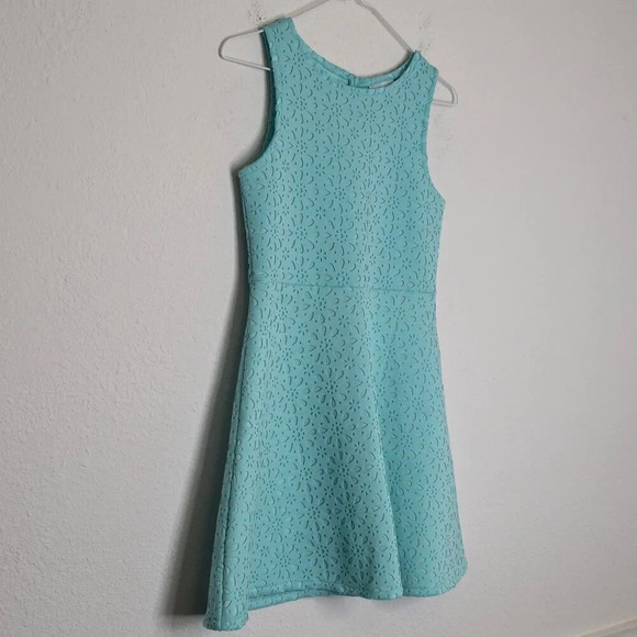 The Childrens Place Daisy Floral Dress Sz L 10/12 Laser Cut Party Wedding Artsy - Picture 4 of 16